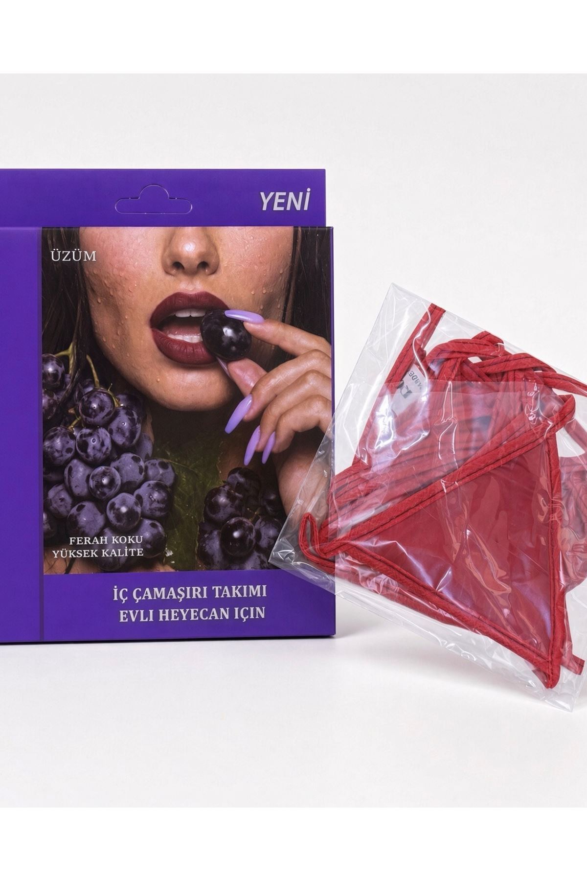 Üzüm Aromalı Yenilebilir İç Çamaşırı Takımı