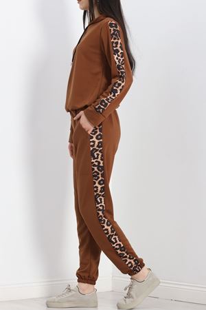 Leopar Garnili Takım Kahve - 20112.1857.