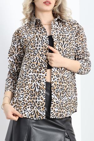 Baskılı Terikoton Gömlek Leopar - 25522.1874.