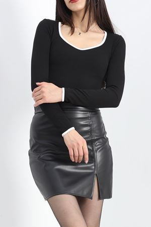 Biyeli Bluz Siyah - 20677.631.