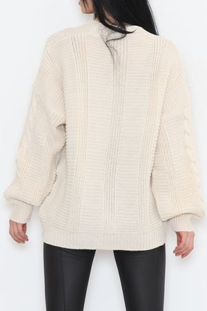 Balon Kol Hırka Latte - 340.1577.