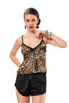 Geyik Giyim Leopar Babydoll Şortlu Takım
