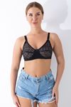 Geyik Giyim Siyah Dantelli Toparlayıcı Sütyen